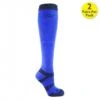 Woof Wear Bamboo Waffle Long Riding Sock (Electric Blue)