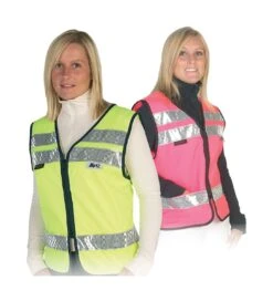 HyVIZ Children's Adjustable Mesh Waistcoat With Phone Pocket (Pink/Black)