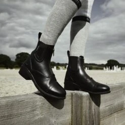 Dublin Ladies Evolution Zip Front Paddock Boots (Black)