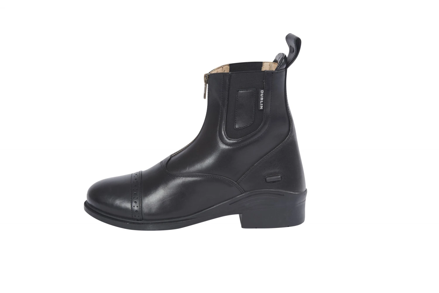 Dublin Ladies Evolution Zip Front Paddock Boots (Black) - Image 2