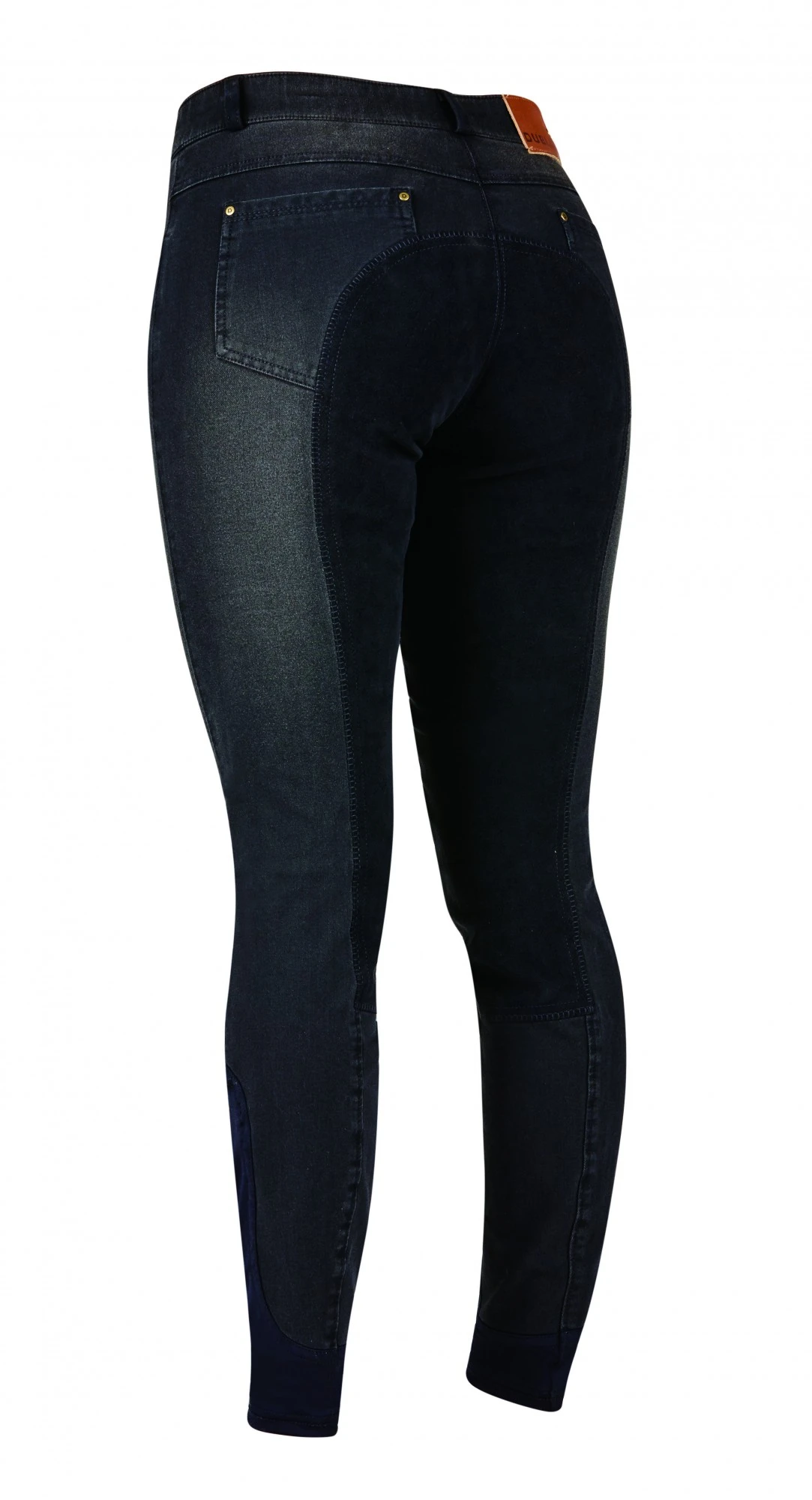 Dublin Ladies Shona Full Suede Seat Denim Breeches (Ash) - Image 2