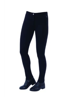 Dublin Ladies Supa-Fit Zip Up Knee Patch Jodhpurs (Black)