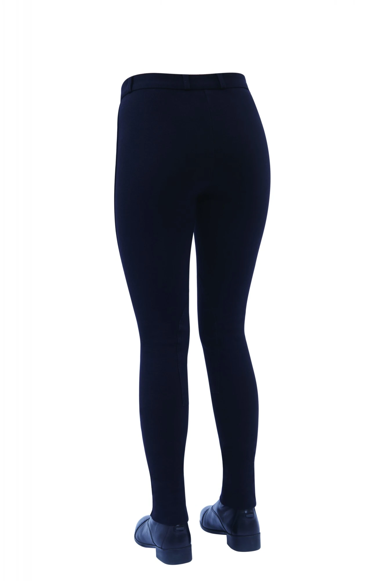 Dublin Ladies Supa-Fit Zip Up Knee Patch Jodhpurs (Black) - Image 2