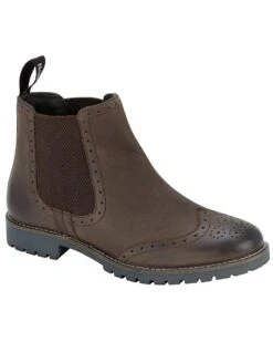 Hoggs Of Fife Ladies Paddock Brogue Chelsea Boot (Brown)
