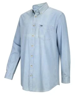 Hoggs Of Fife Men's Archerfield Denim Shirt (Light Blue)