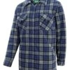 Hoggs Of Fife Men's Caithness Polar Fleece Workshirt (Navy/Grey Check)