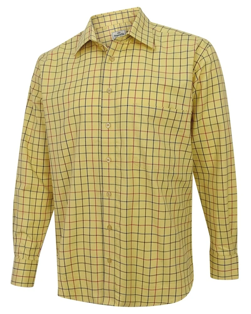 Hoggs Of Fife Men's Governor Premier Tattersall Shirt (Gold Check)