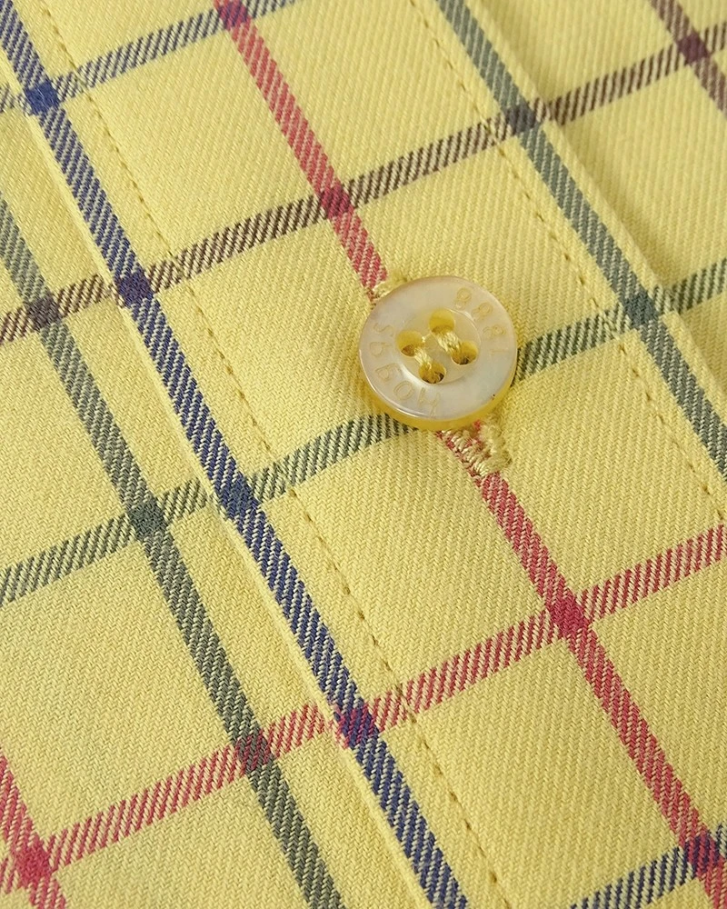 Hoggs Of Fife Men's Governor Premier Tattersall Shirt (Gold Check) - Image 3