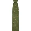 Hoggs Of Fife Men's Silk Country Tie (Green - Flying Pheasants)