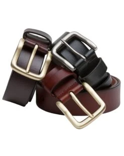 Hoggs Of Fife Unisex Luxury Leather Belts (Black)