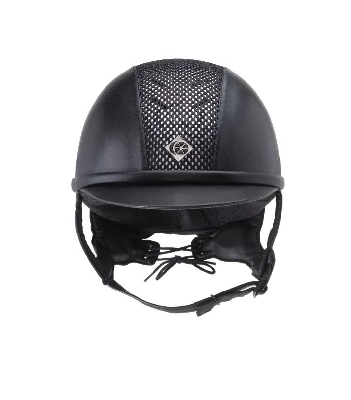 Charles Owen AYR8 Plus Leather Look Helmet (Black) - Image 2