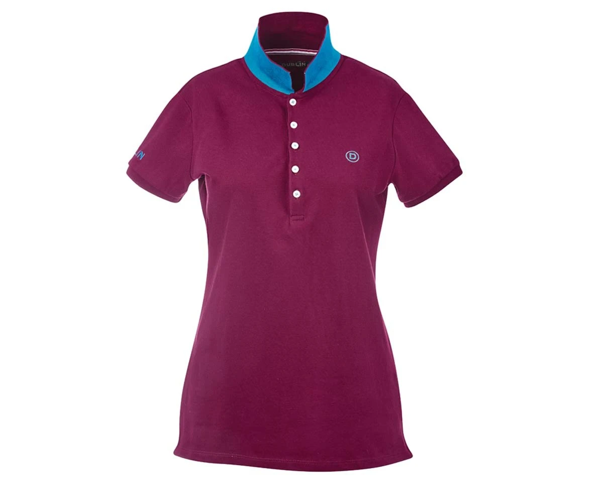 Dublin Ladies Lily Cap Sleeve Polo (Deep Crimson Red)