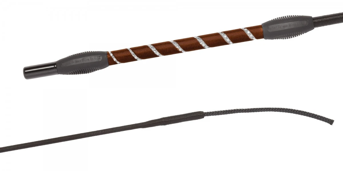 Fleck Feldmann Balance Dressage Whip With Crystals - Image 2