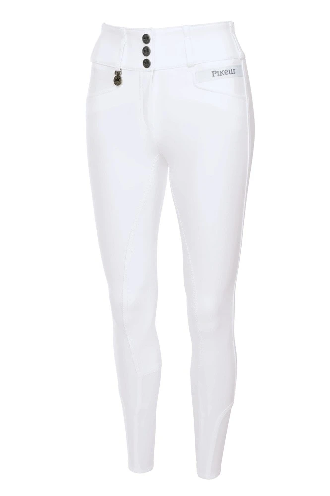 Pikeur Ladies Candela McCrown Suede Full Seat Breeches (White)