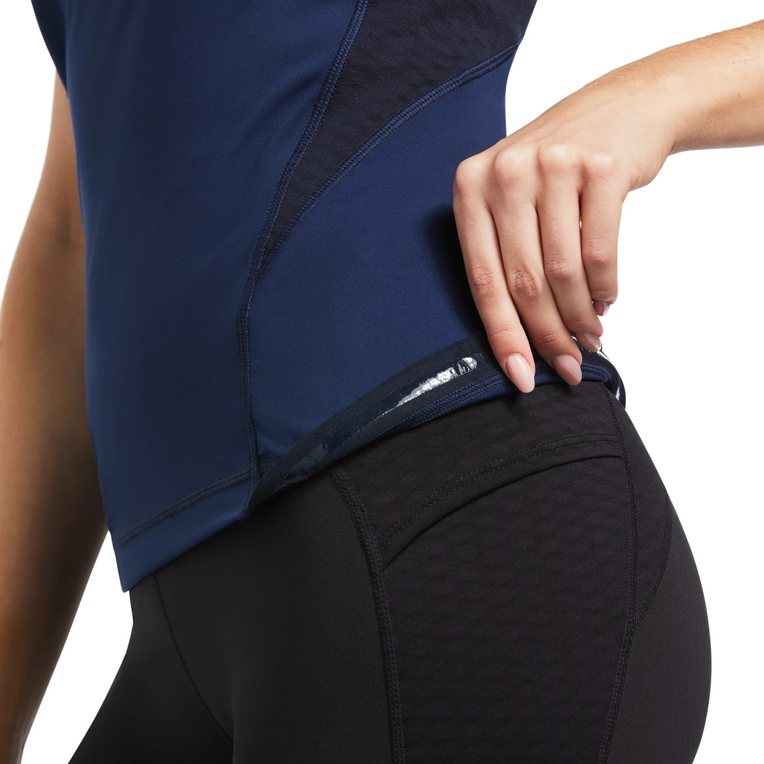 Ariat Women's Ascent Crew Short Sleeve Baselayer (Navy) - Image 6