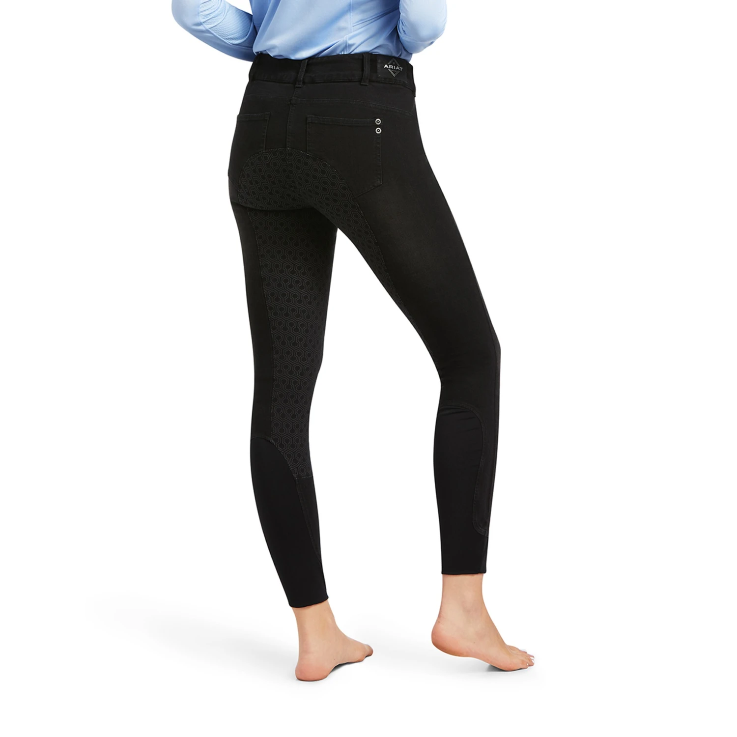 Ariat Women's Halo B Denim Full Seat Breeches (Black Rinse) - Image 2