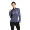 Ariat Women's Sunstopper 2.0 1/4 Zip Baselayer (Charcoal Bit Print)
