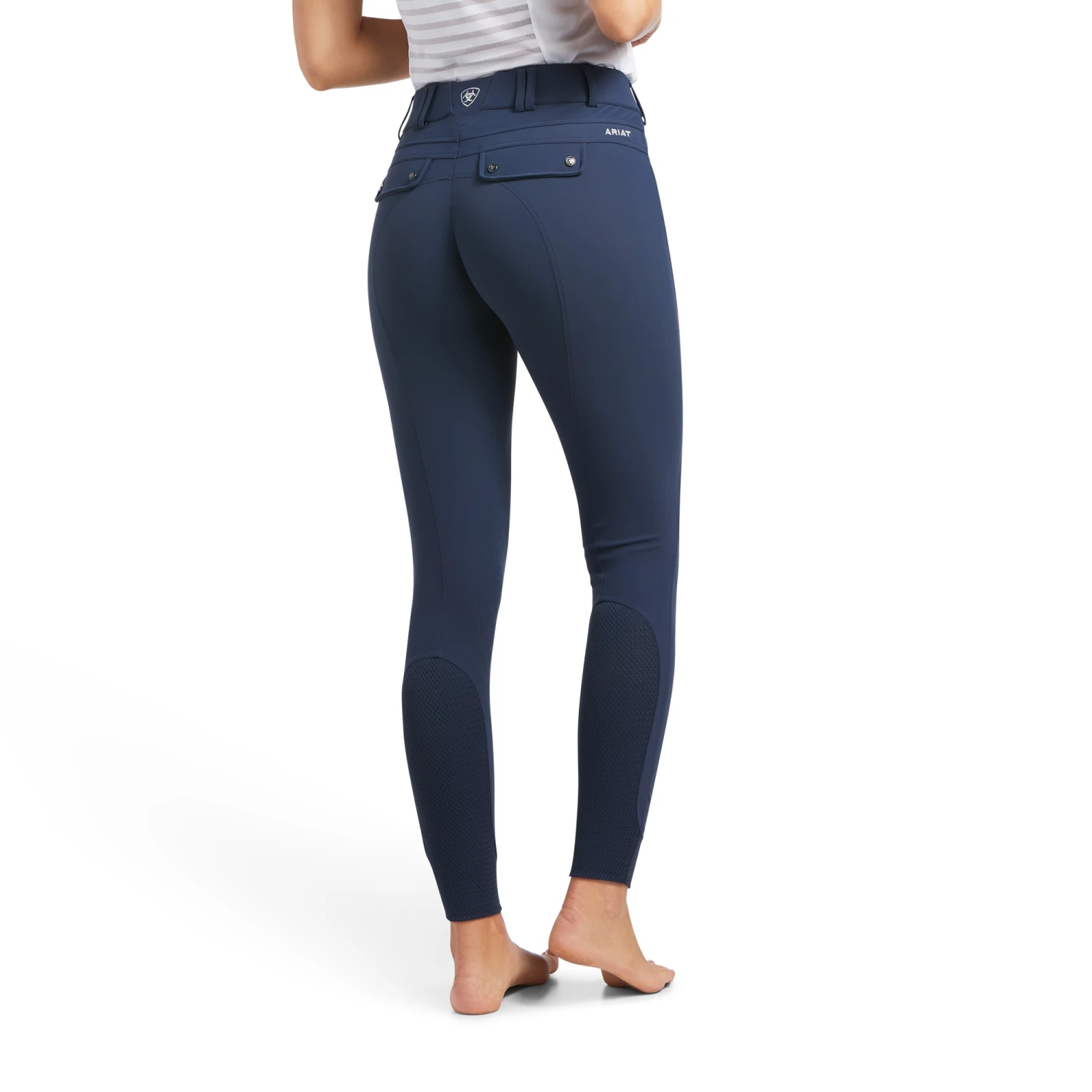 Ariat Women's Tri Factor Grip Knee Patch Breeches (Blue Nights) - Image 2