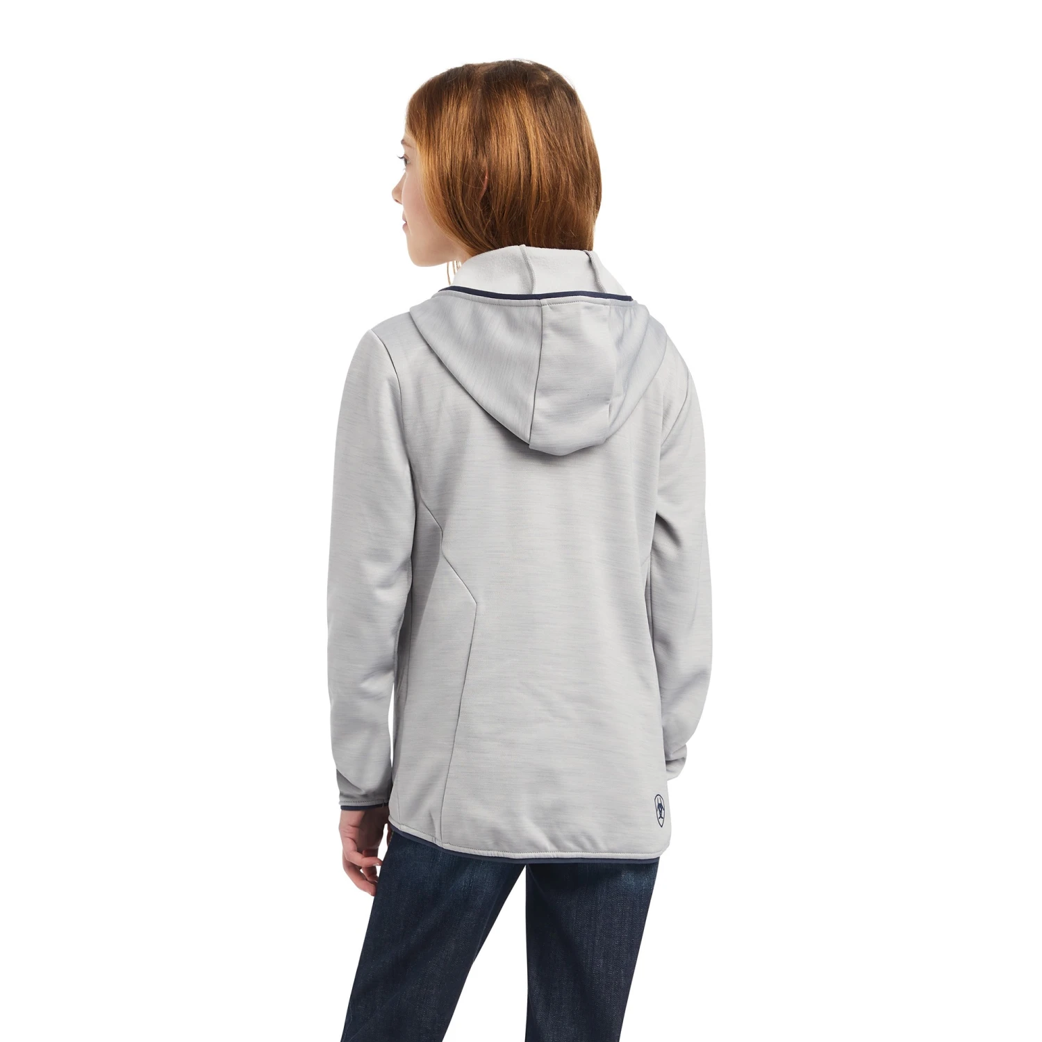 Ariat Youth's Byron Full Zip Hoodie (Heather Grey) - Image 2