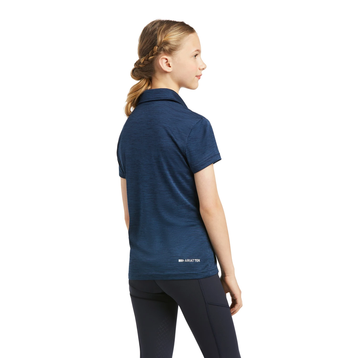 Ariat Youth's Laguna Short Sleeve Polo (Navy) - Image 2