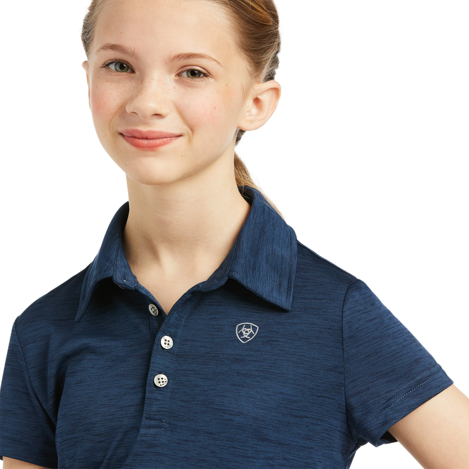 Ariat Youth's Laguna Short Sleeve Polo (Navy) - Image 4