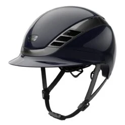Abus X Pikeur AirLuxe Chrome Riding Hat (Shiny Midnight Blue)