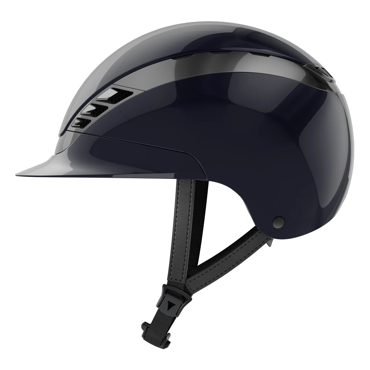 Abus X Pikeur AirLuxe Chrome Riding Hat (Shiny Midnight Blue) - Image 3