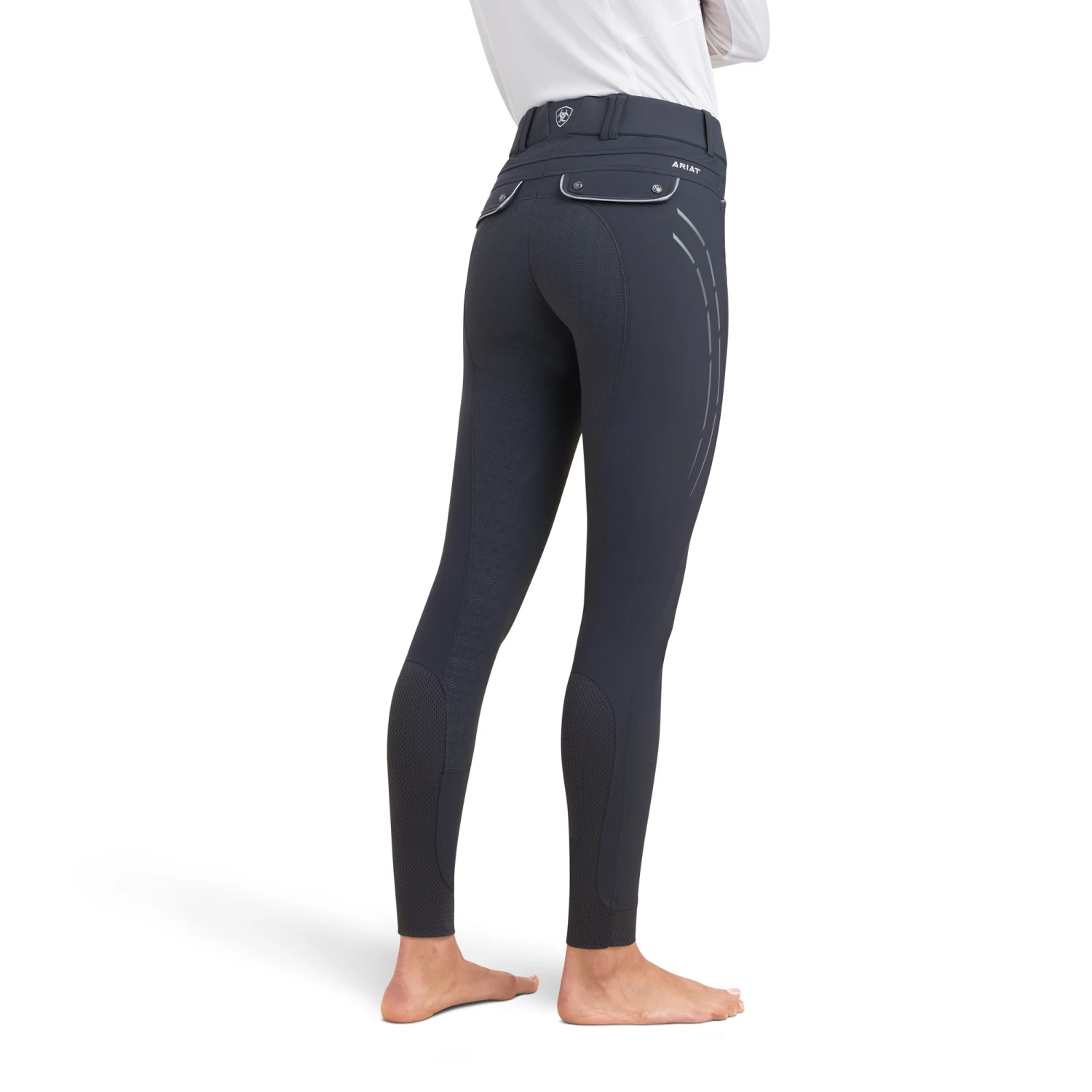 Ariat Womens Tri Factor Lumina Grip Full Seat Breeches (Ebony) - Image 3