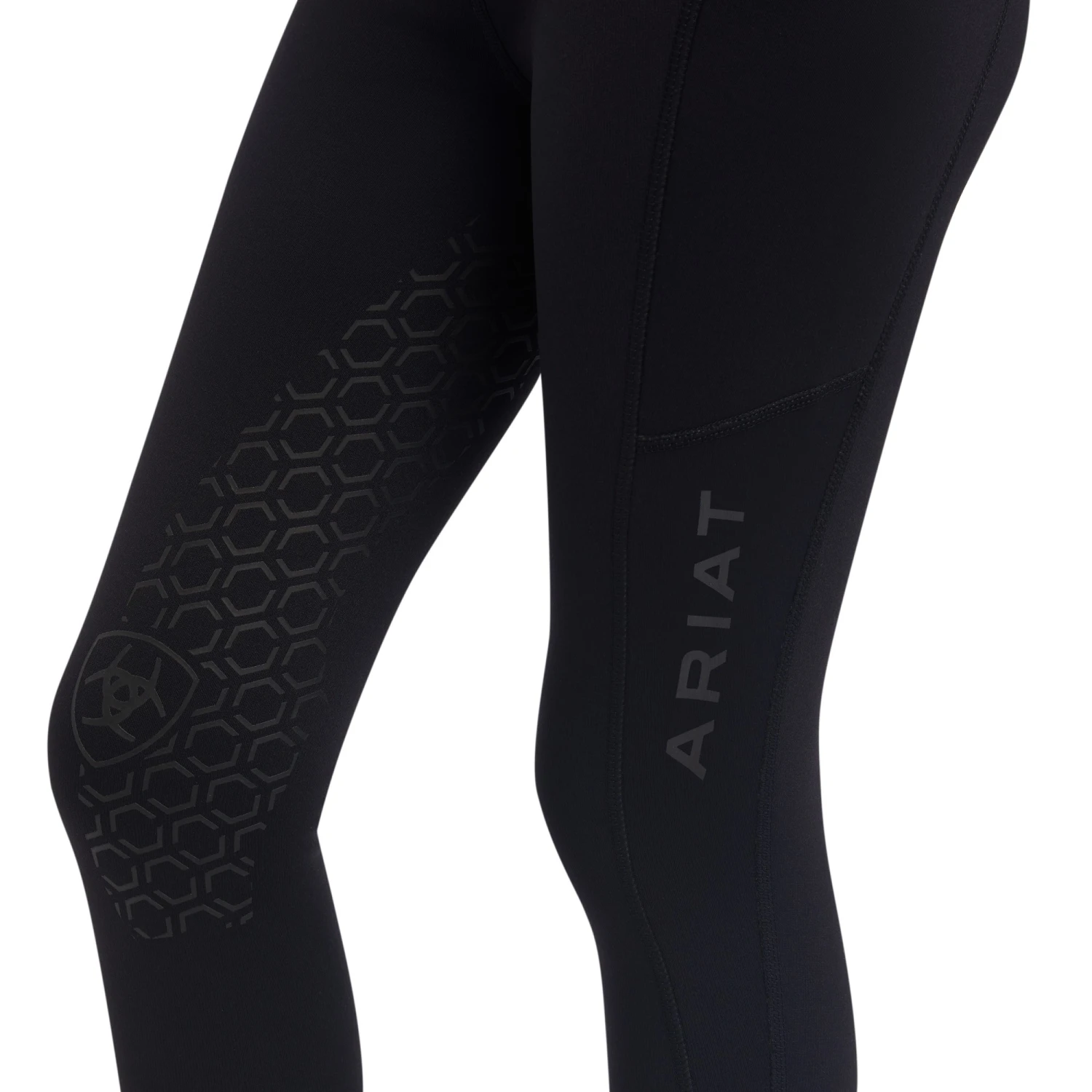 Ariat Youth Venture Thermal Knee Patch Tight (Black) - Image 4