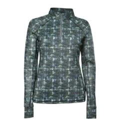 Dublin Ladies Sapphire Print Long Sleeve Top (Emerald)