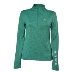 Dublin Ladies Erin 1/4 Zip Long Sleeve Top (Emerald)