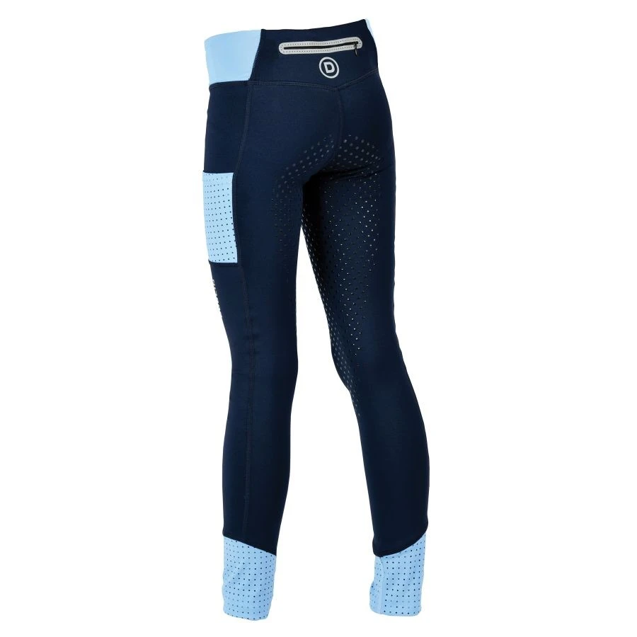 Dublin Childs Power Performance Mid Rise Colour Block Tights (Ink Navy/Bluebell) - Image 2