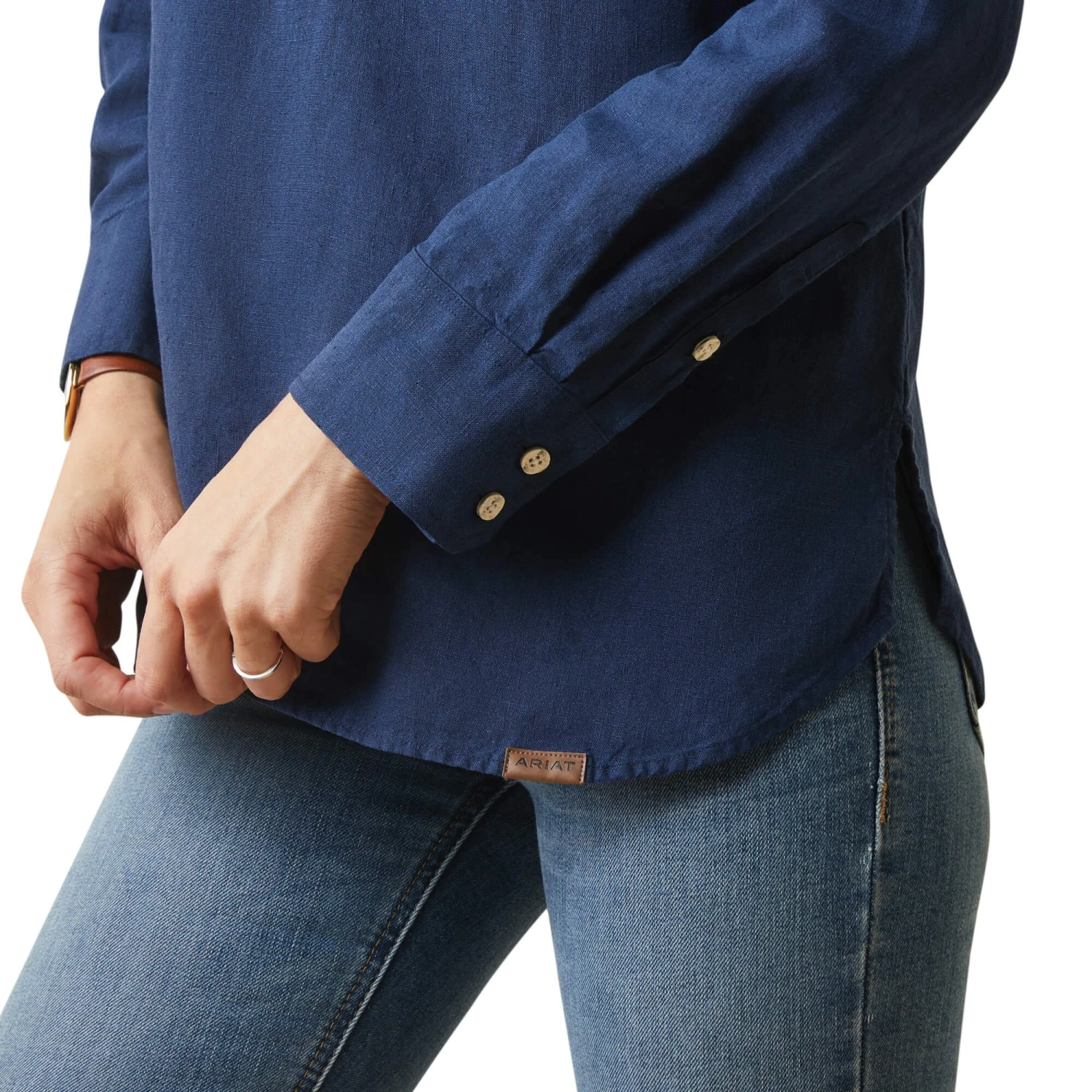 Ariat Womens Cazadero Blouse (Navy) - Image 7