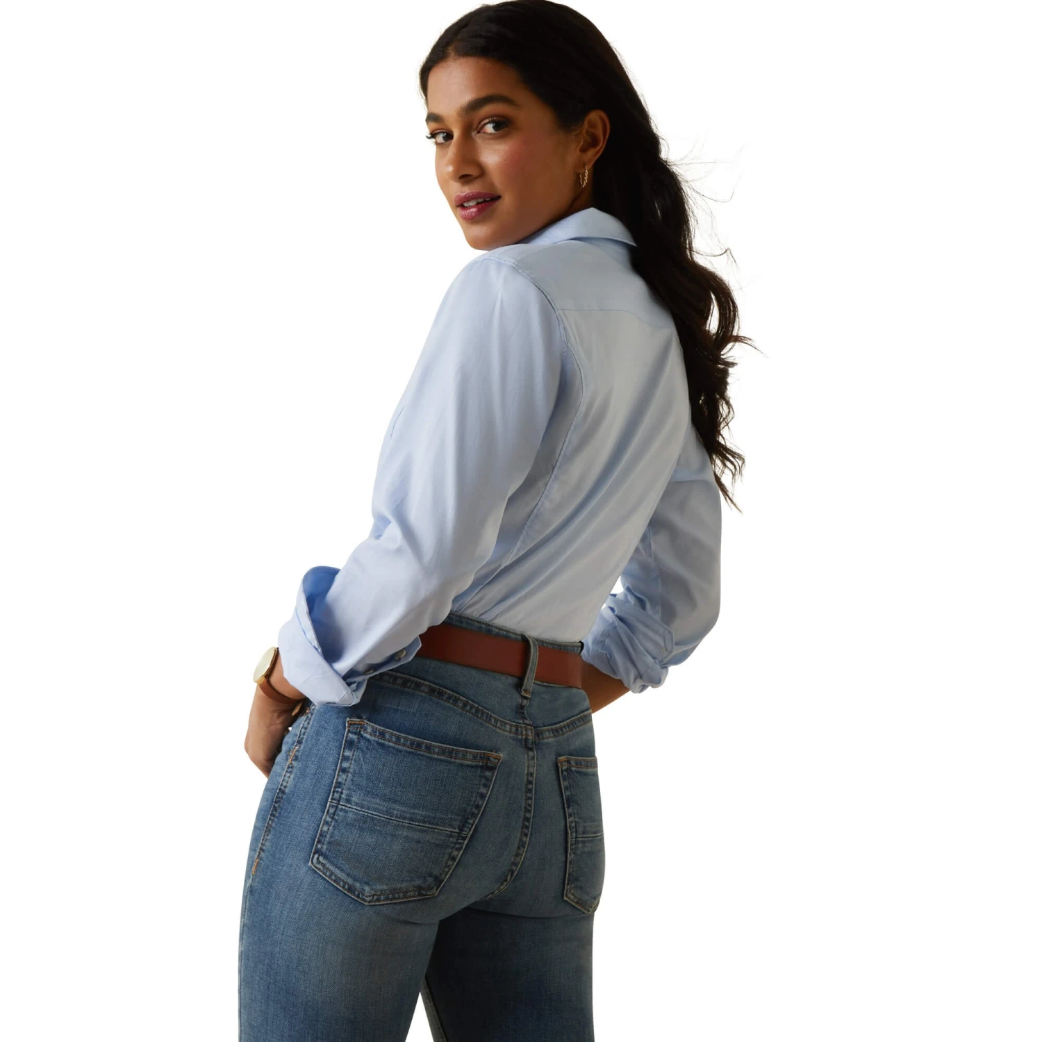 Ariat Womens Tomales Shirt (Powder Blue) - Image 2