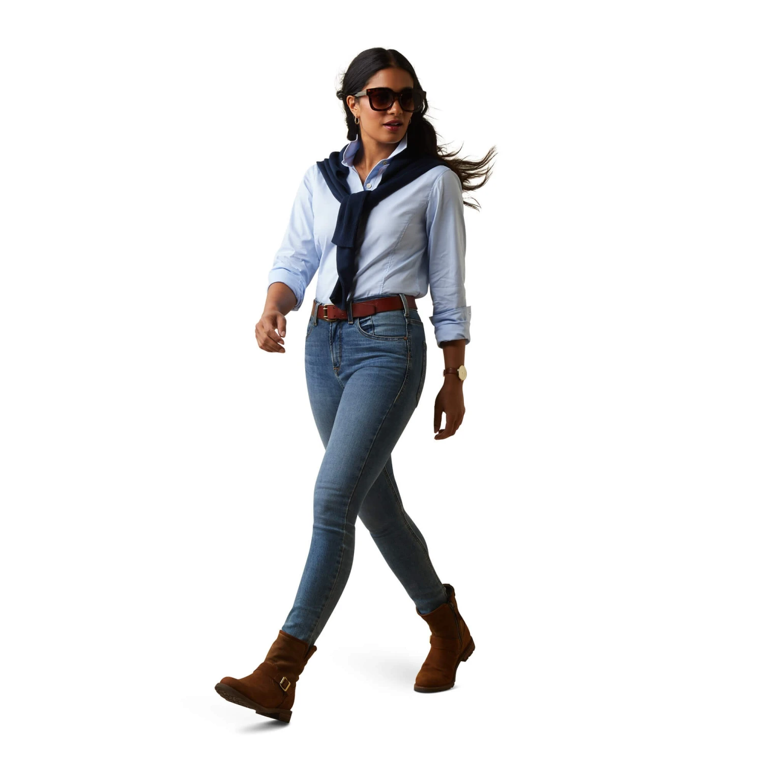 Ariat Womens Tomales Shirt (Powder Blue) - Image 3