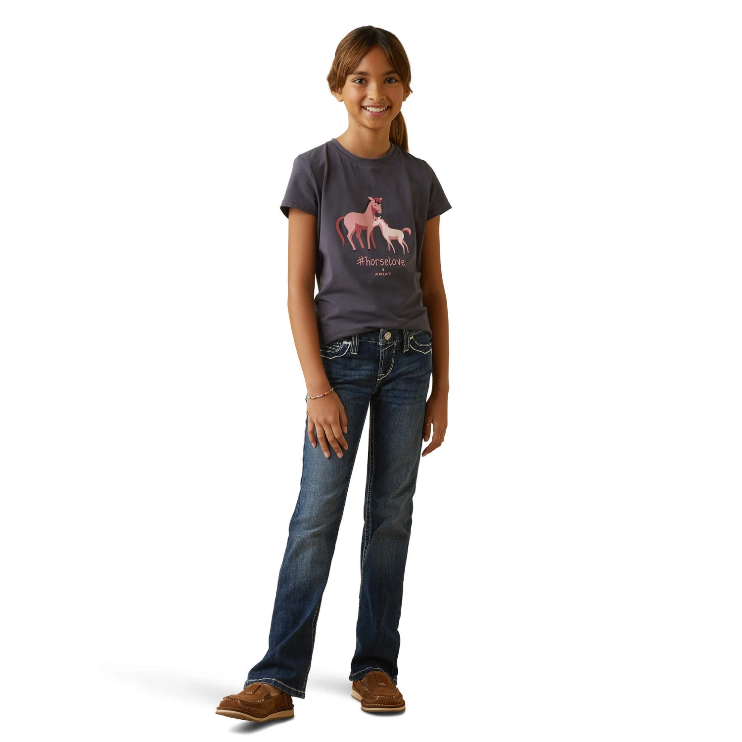 Ariat Youth Cuteness T-Shirt (Periscope) - Image 3