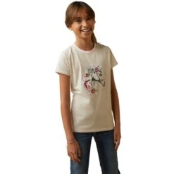 Ariat Youth Flora T-Shirt (Oatmeal Heather)