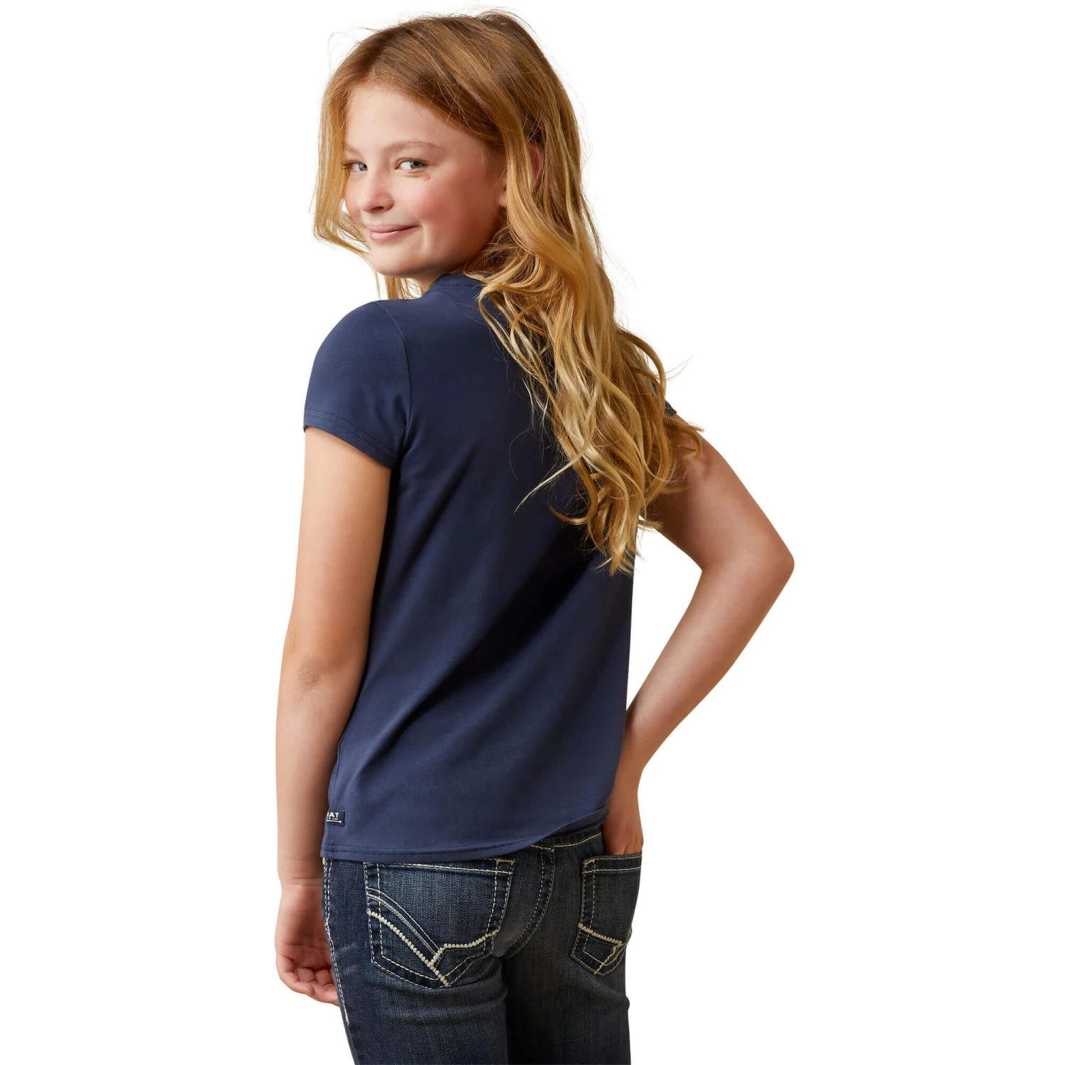 Ariat Youth Frolic T-Shirt (Navy Eclipse) - Image 2
