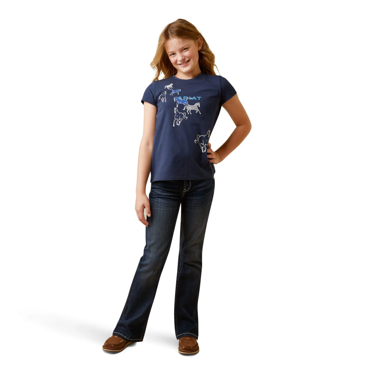 Ariat Youth Frolic T-Shirt (Navy Eclipse) - Image 3