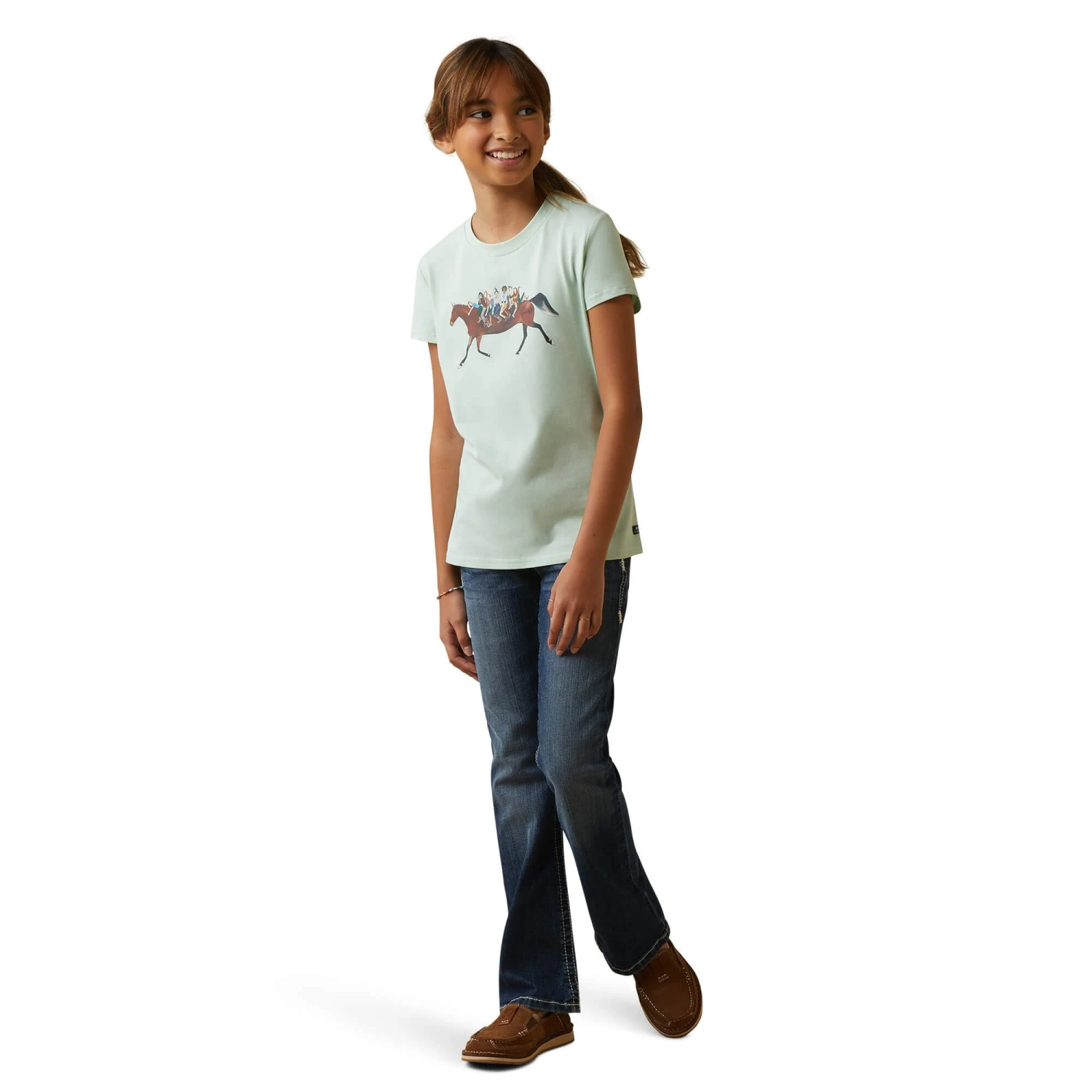 Ariat Youth Harmony T-Shirt (Aqua Foam) - Image 3