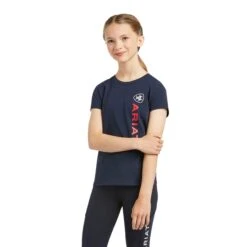 Ariat Youth Vertical Logo T-Shirt (Navy)