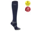 Woof Wear Long Bamboo Waffle Riding Sock (Navy)