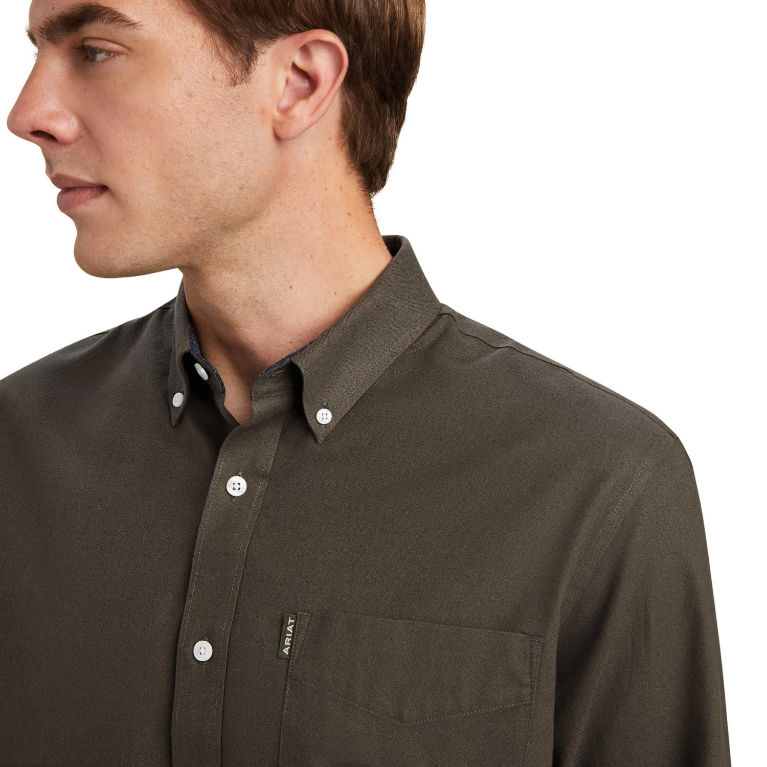 Ariat Mens Clement Shirt (Earth Heather) - Image 3