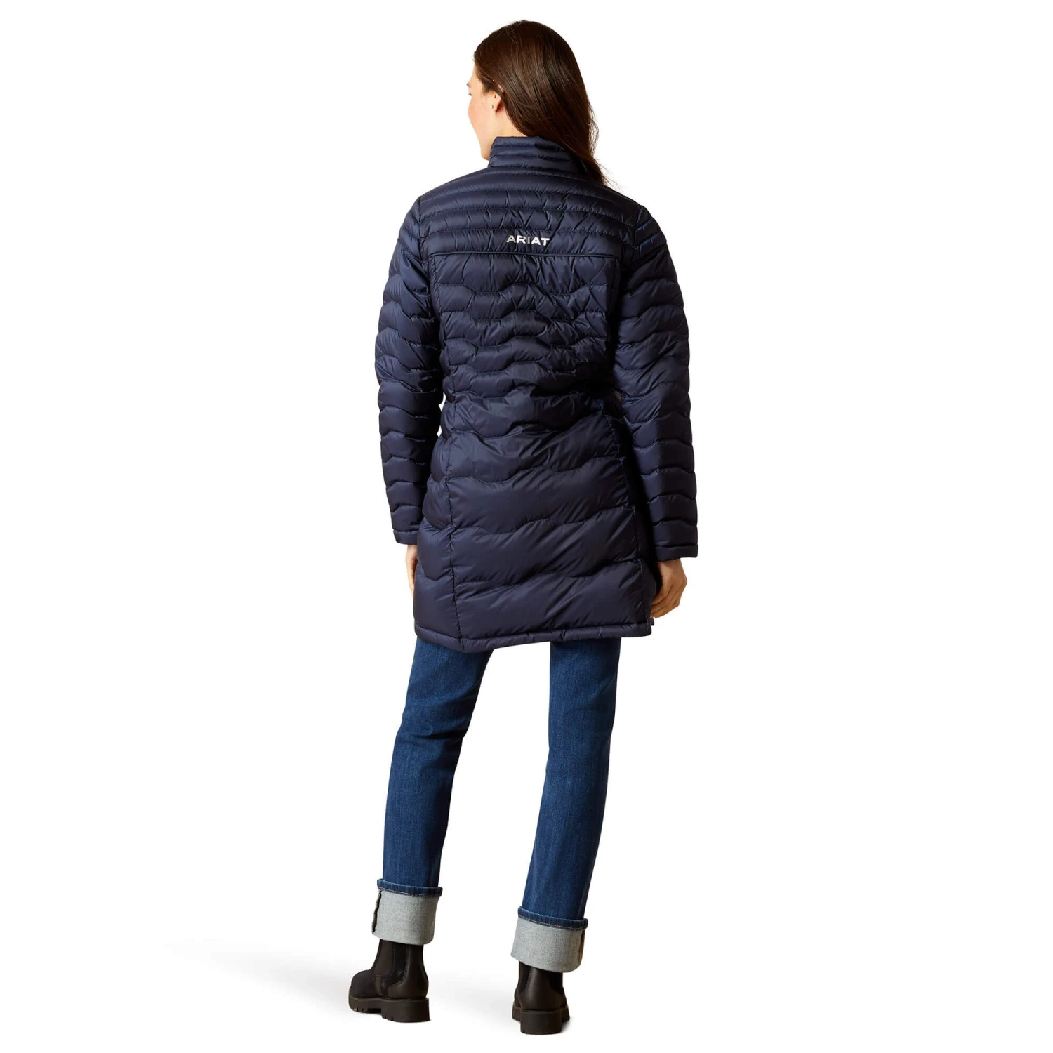 Ariat Womens Ideal Down Coat (Navy) - Image 2