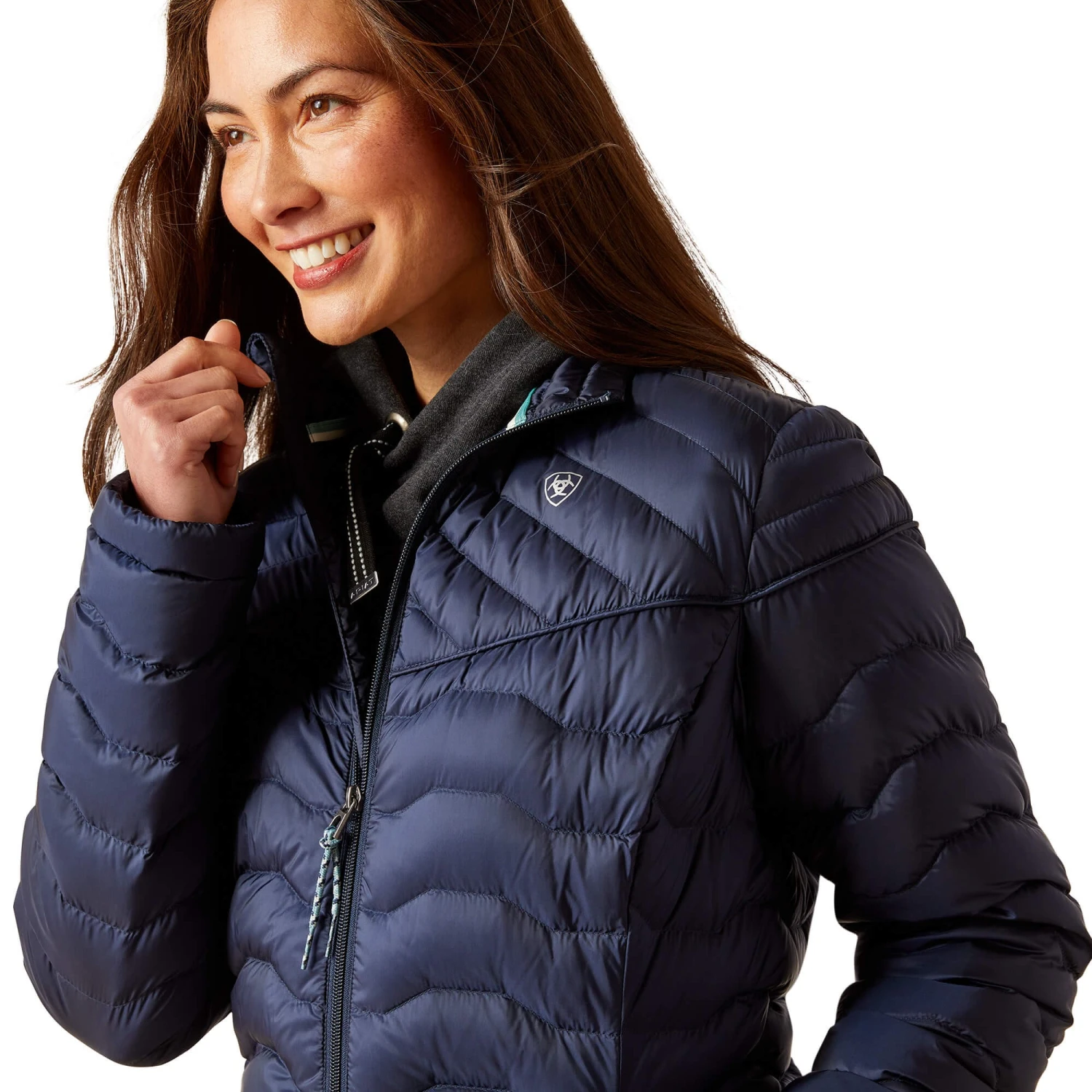 Ariat Womens Ideal Down Coat (Navy) - Image 4