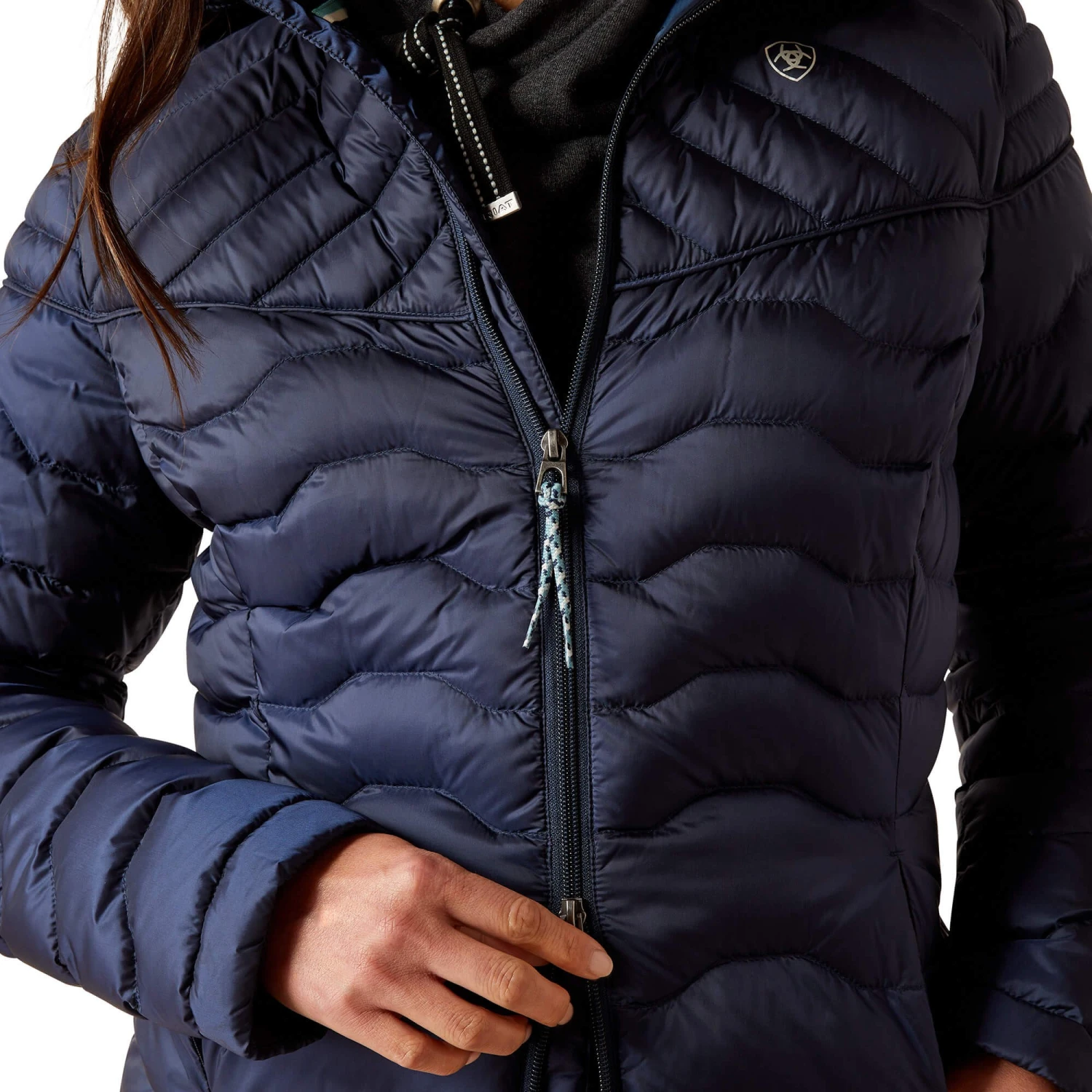 Ariat Womens Ideal Down Coat (Navy) - Image 5