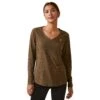 Ariat Women's Laguna Long Sleeve Top (Canteen)