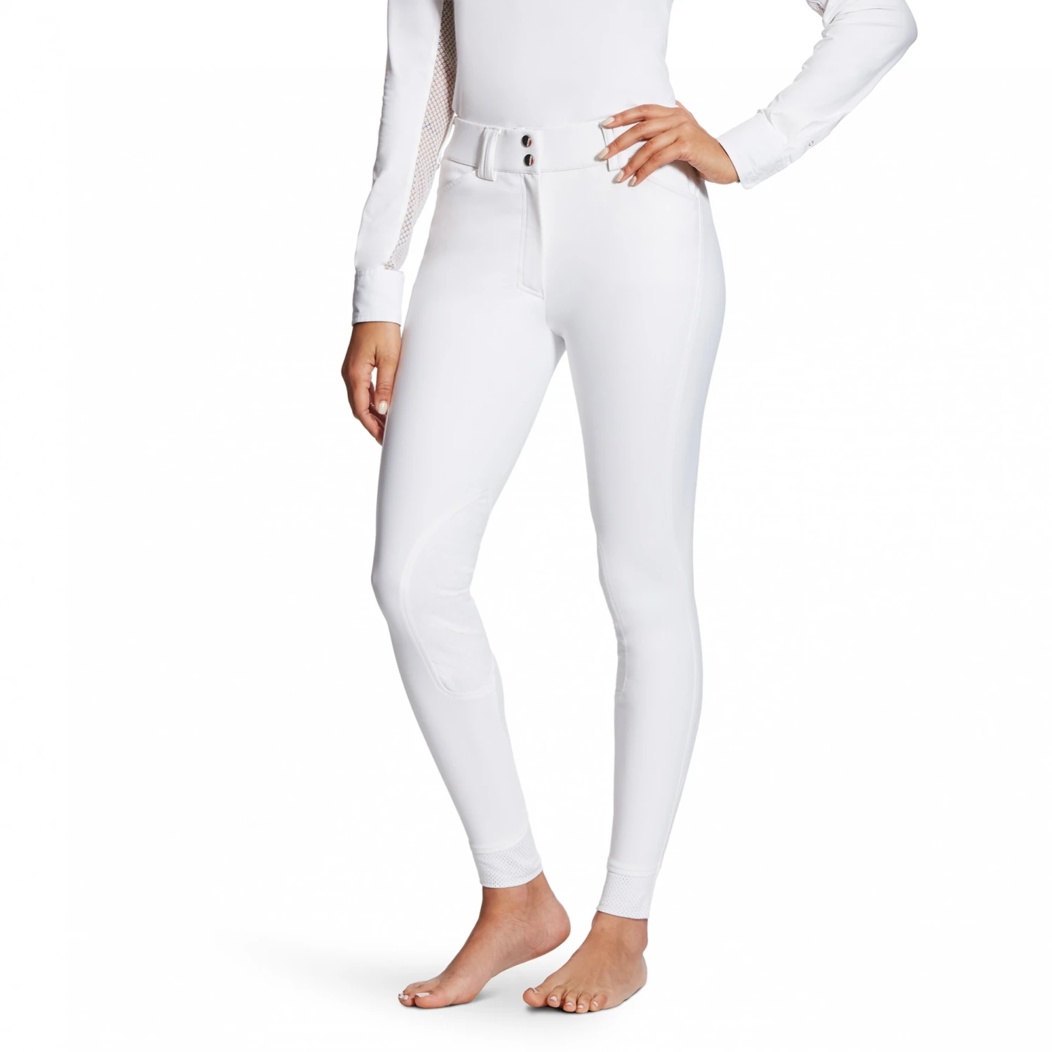 Ariat Women's Tri Factor Grip Knee Patch (White)