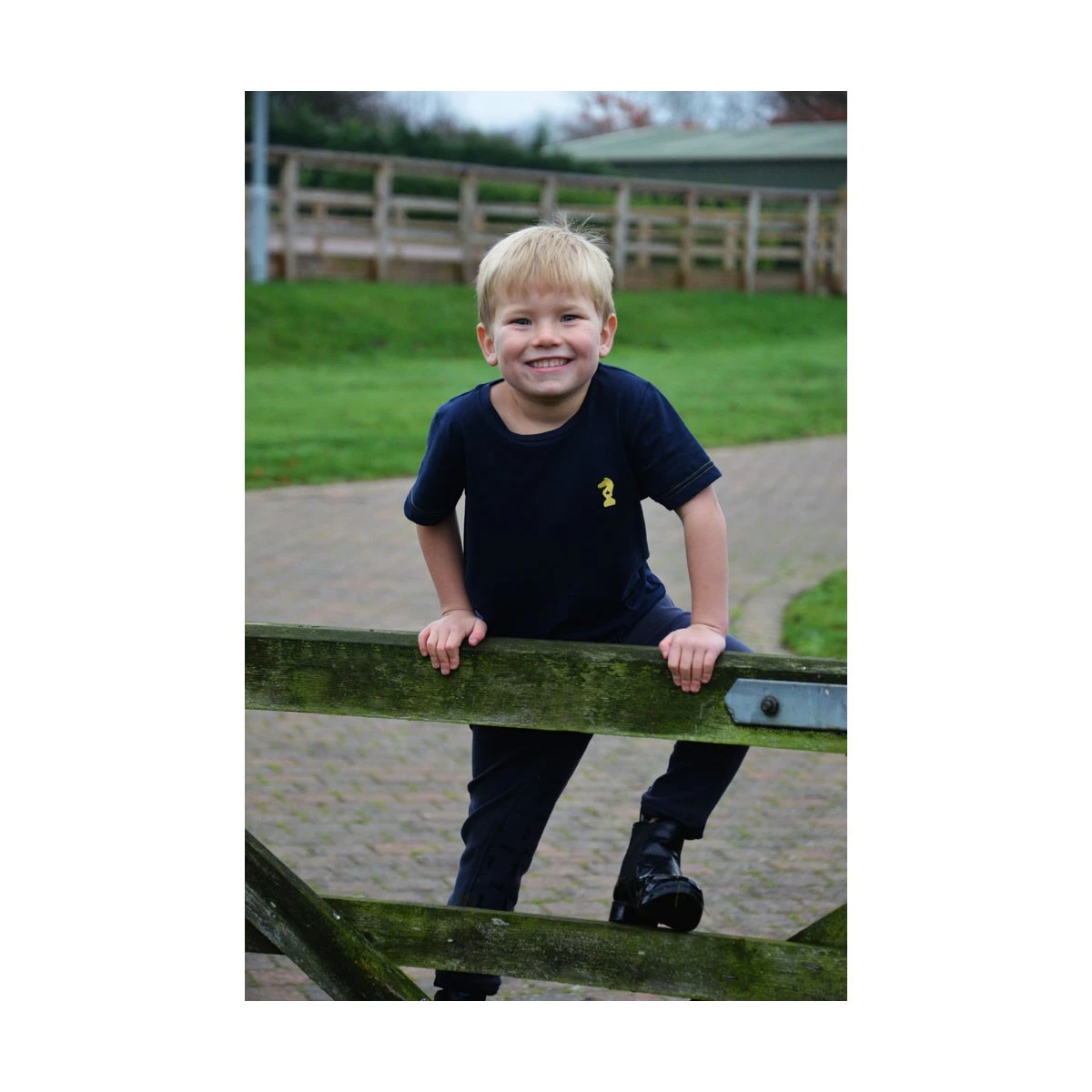 Little Rider Lancelot TShirt By Little Knight(Navy/Yellow) - Image 2