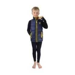 Little Rider Lancelot Padded Gilet By Little Knight(Navy/Yellow)